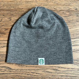 Starbucks Beanie Hat Siren Merch Slouchy Grey Knit Gray